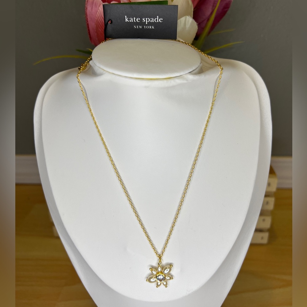 Kate Spade Faux Pearl Flower Necklace